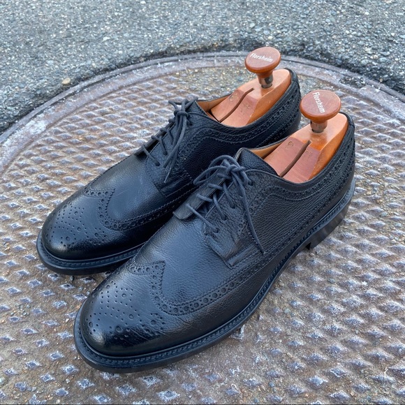 O’KEEFFE Black Wingtip’s Brogues Shoes Size 9 - Picture 3 of 11